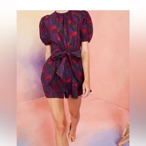 Ulla Johnson Purple and Pink Patterned Dress